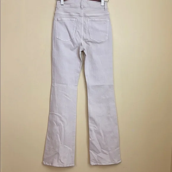 DL1961 Bridget Instasculpt High Rise Bootcut Hem Split Jeans Ecru Size 26 - Picture 17 of 17